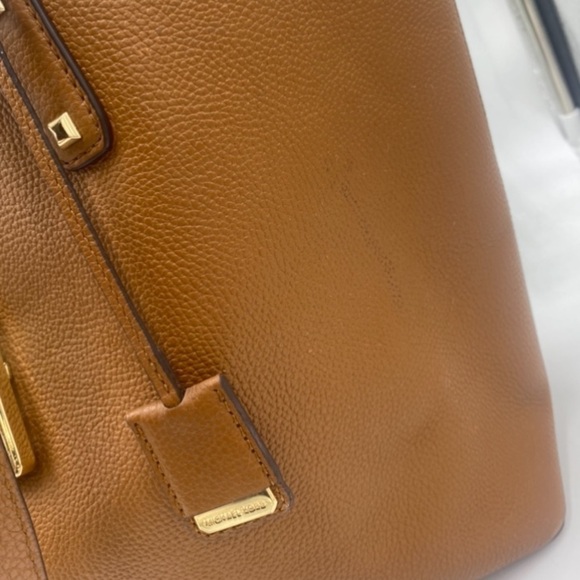 (35T&GKRT3L) Michael Kors Karson Large Carryall Tote Saddle Luggage Leather - Picture 6 of 16